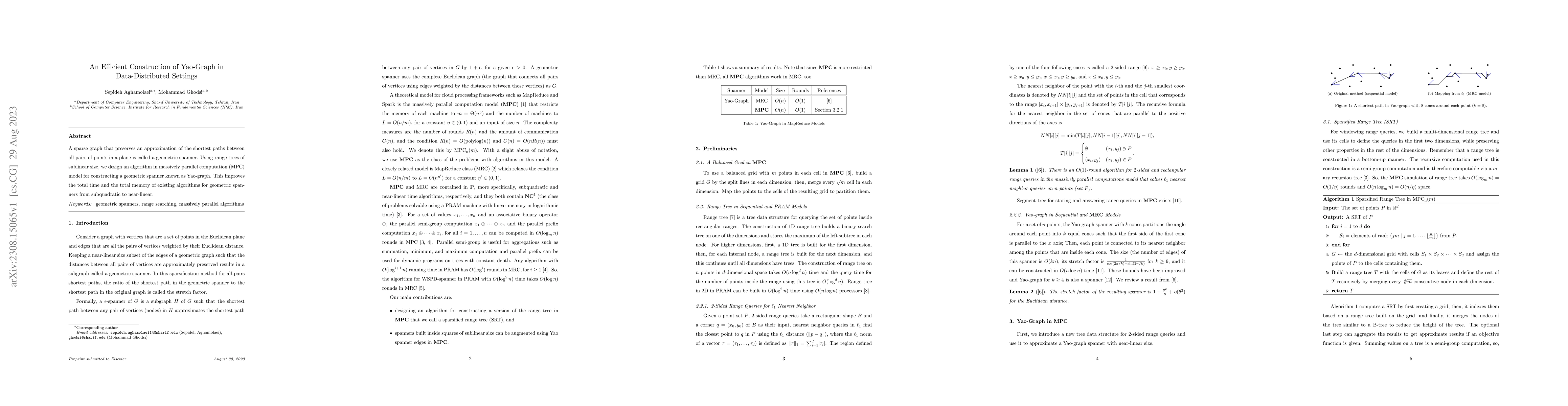 Thumbnail for An Efficient Construction of Yao-Graph in Data-Distributed Settings