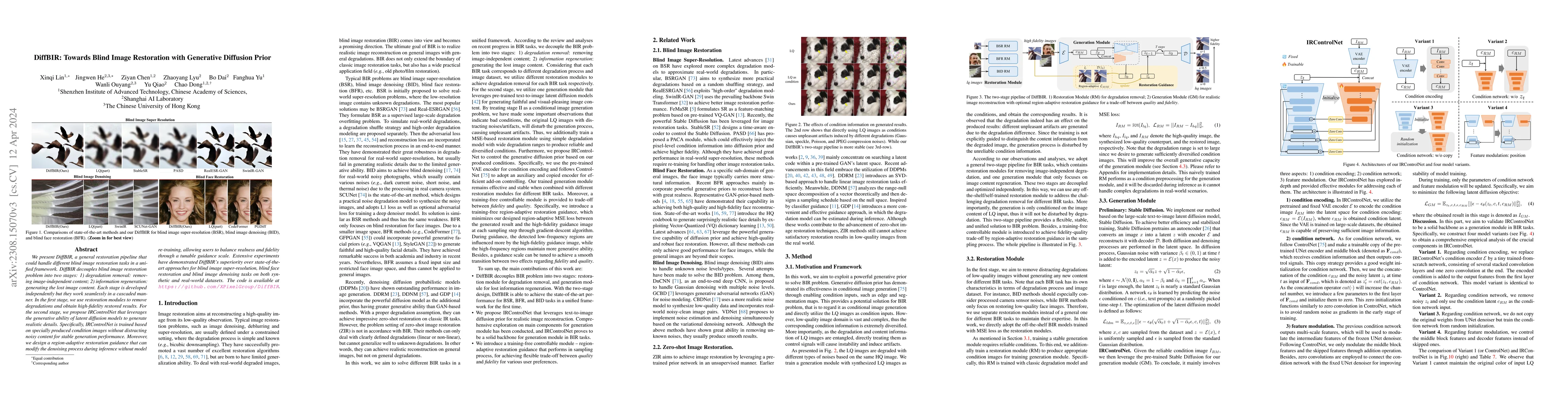 Thumbnail for DiffBIR: Towards Blind Image Restoration with Generative Diffusion Prior