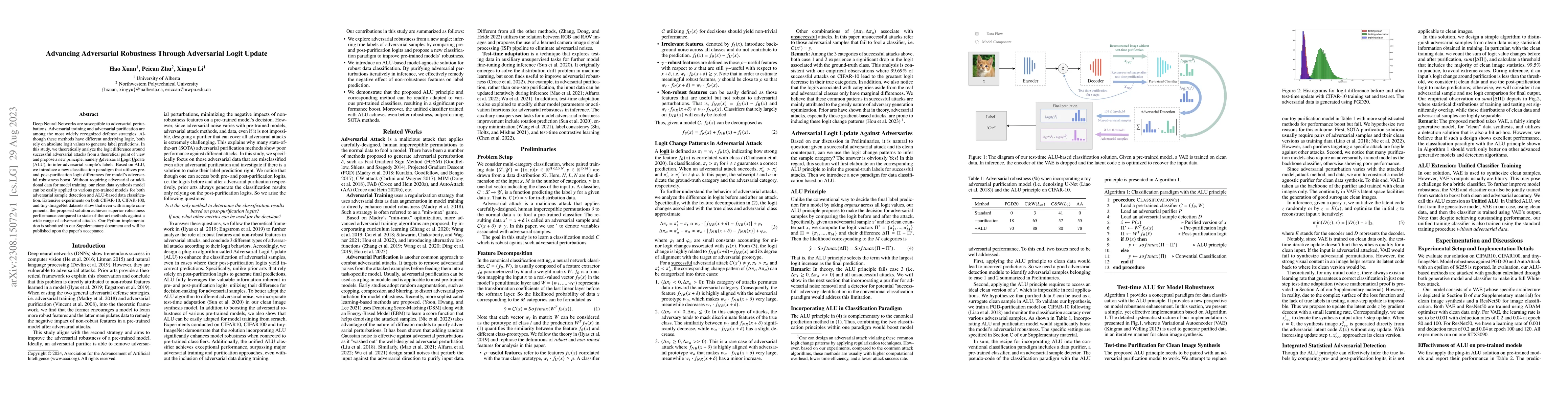 Thumbnail for Advancing Adversarial Robustness Through Adversarial Logit Update