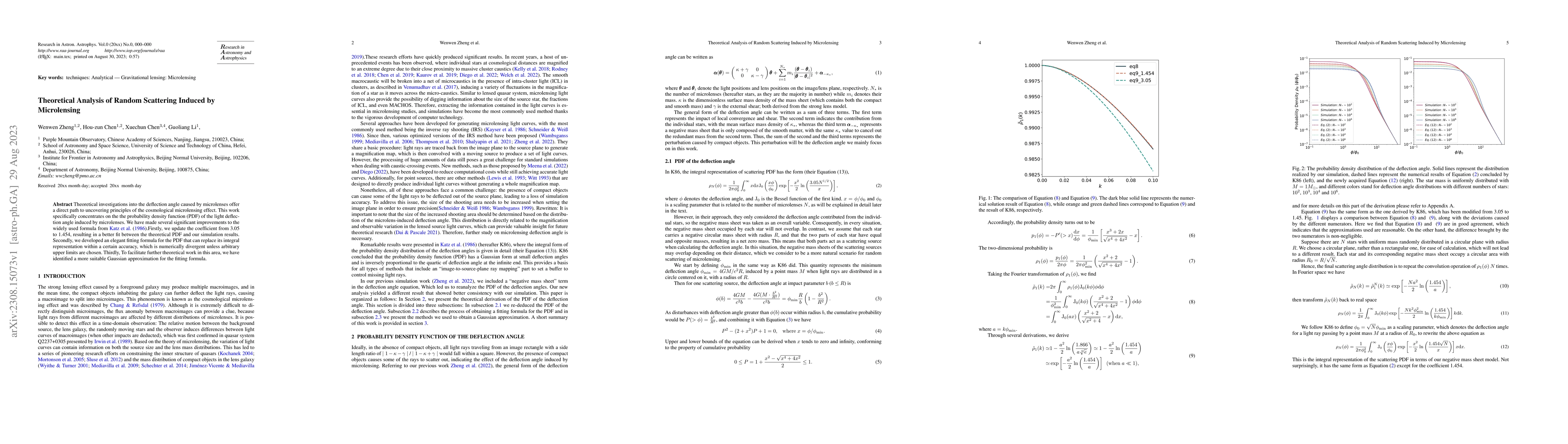 Thumbnail for Theoretical Analysis of Random Scattering Induced by Microlensing