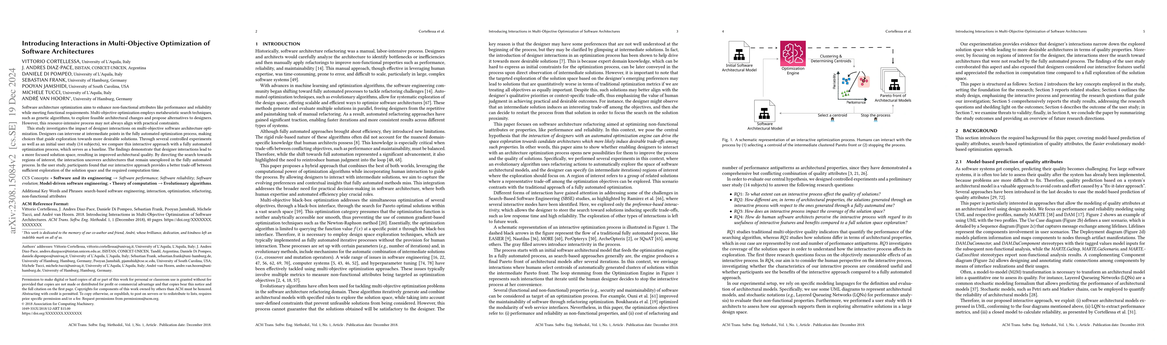 Thumbnail for Introducing Interactions in Multi-Objective Optimization of Software
  Architectures