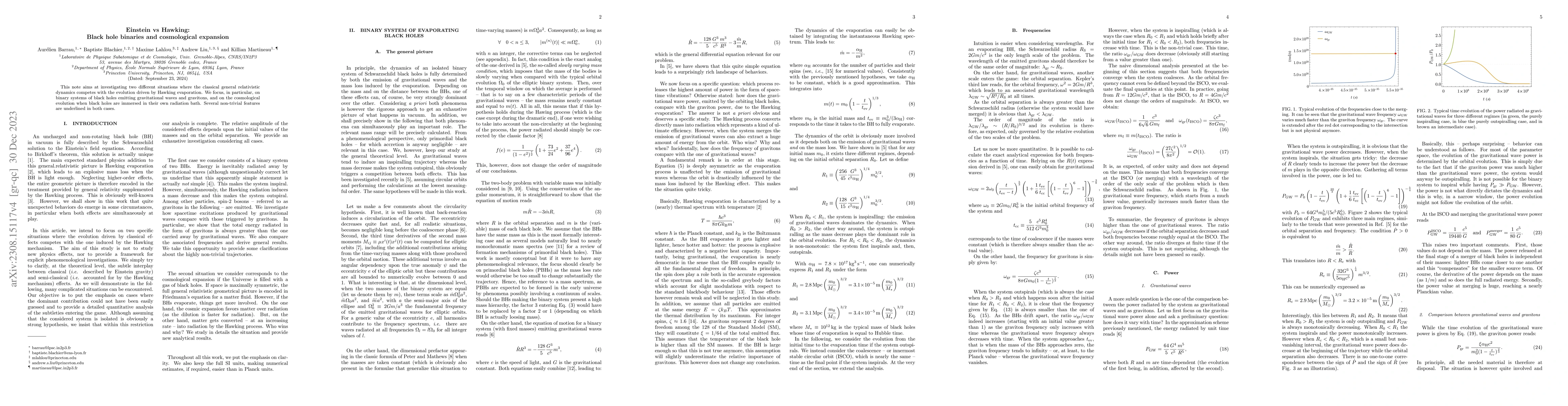Thumbnail for Einstein vs Hawking: Black hole binaries and cosmological expansion