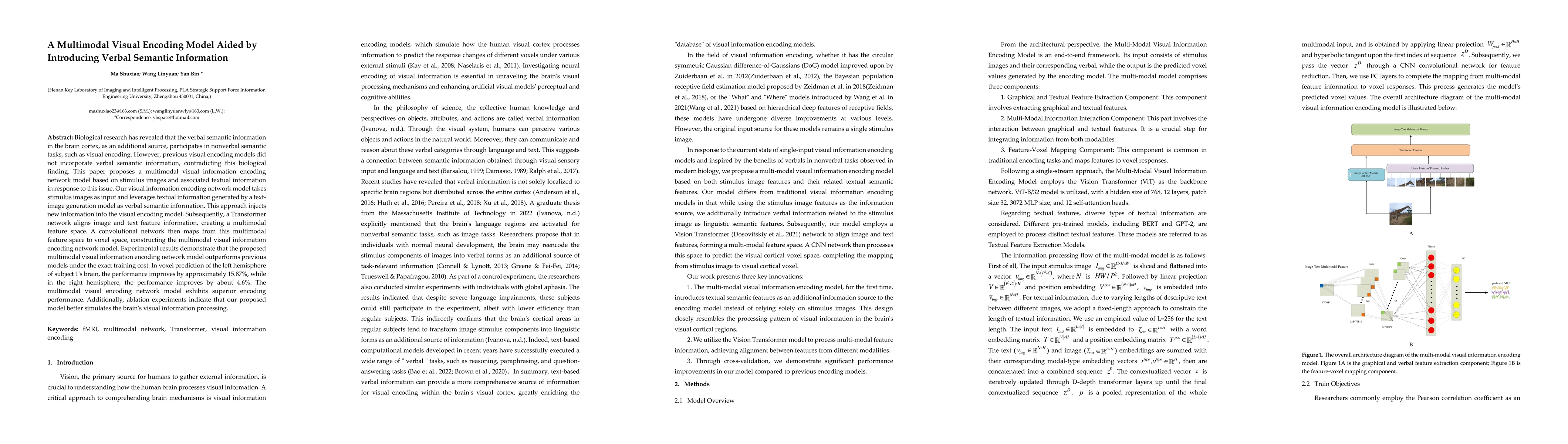 Thumbnail for A Multimodal Visual Encoding Model Aided by Introducing Verbal Semantic
  Information
