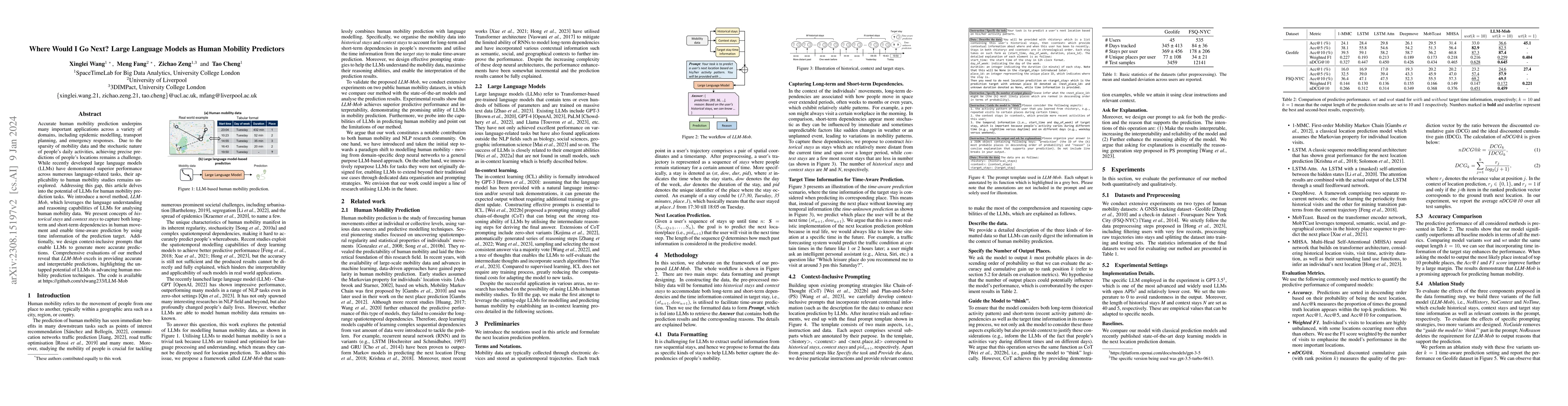 Thumbnail for Where Would I Go Next? Large Language Models as Human Mobility
  Predictors