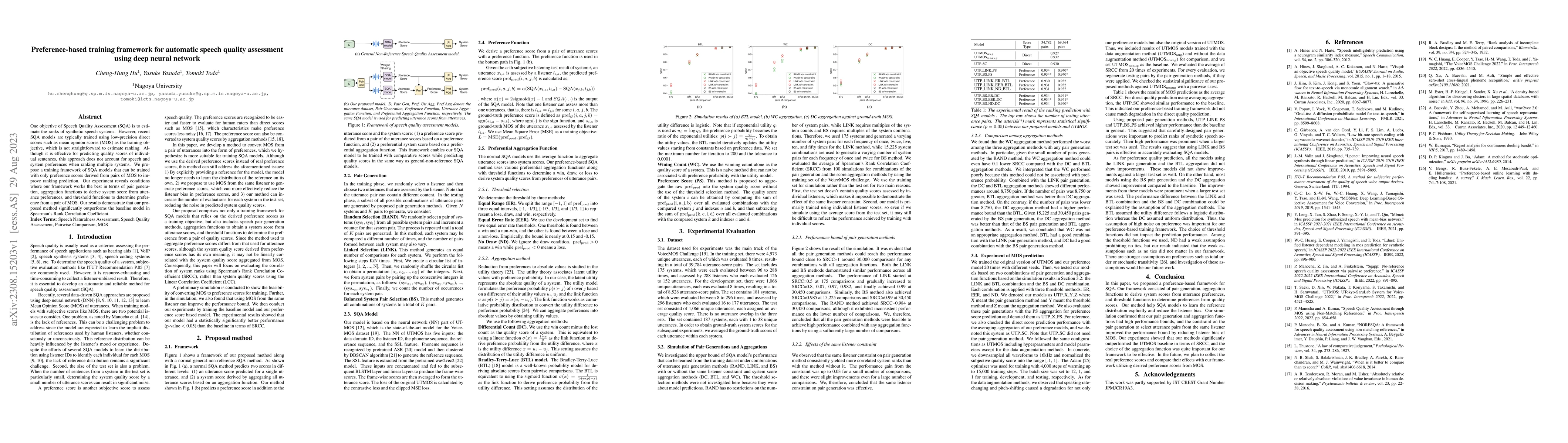Thumbnail for Preference-based training framework for automatic speech quality
  assessment using deep neural network