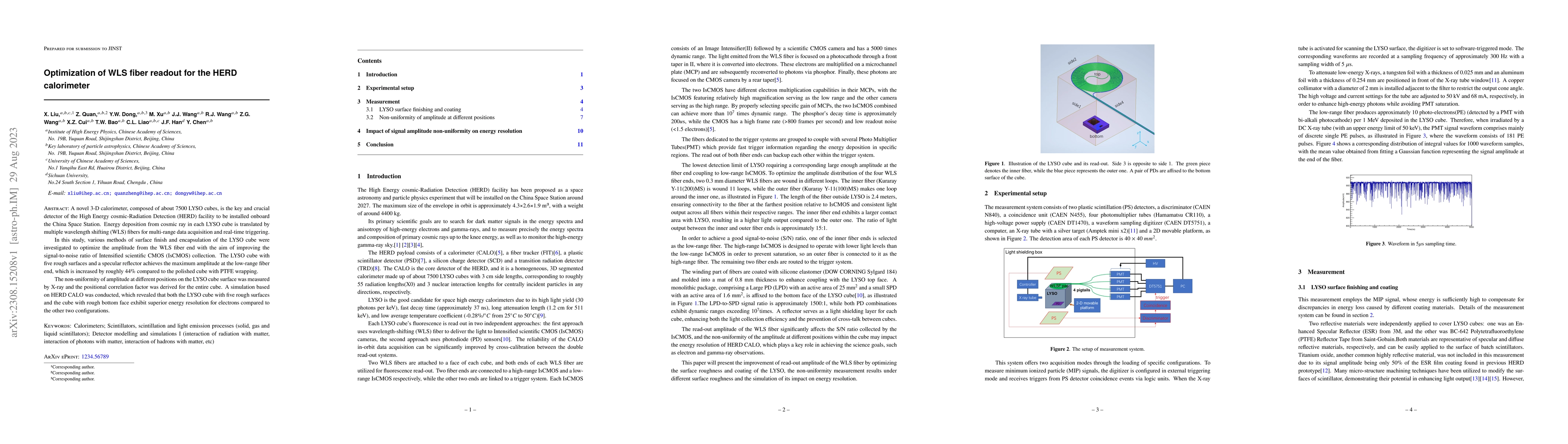 Thumbnail for Optimization of WLS fiber readout for the HERD calorimeter