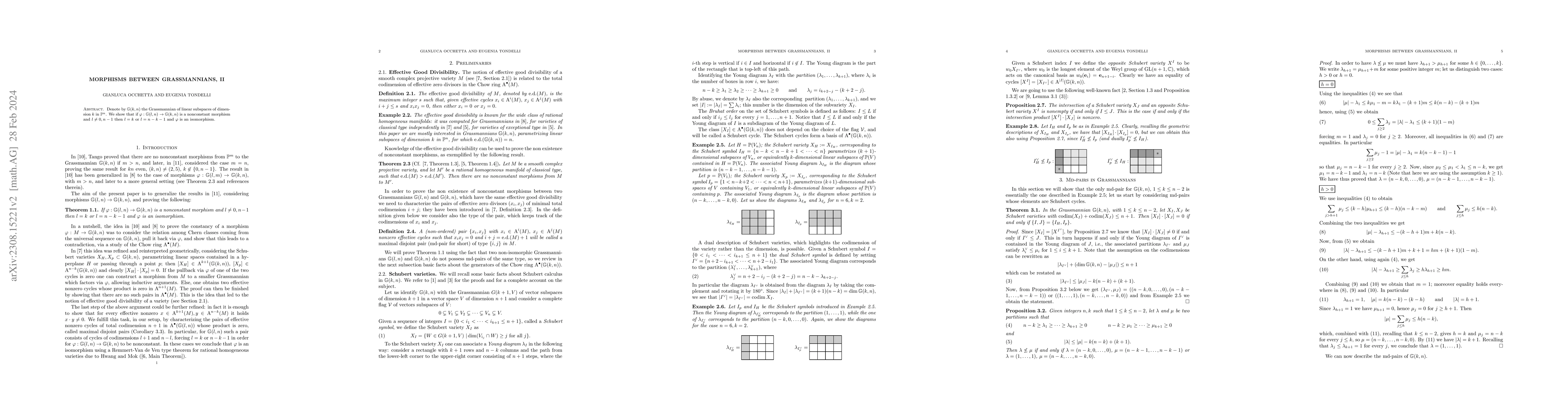 Thumbnail for Morphisms between Grassmannians, II