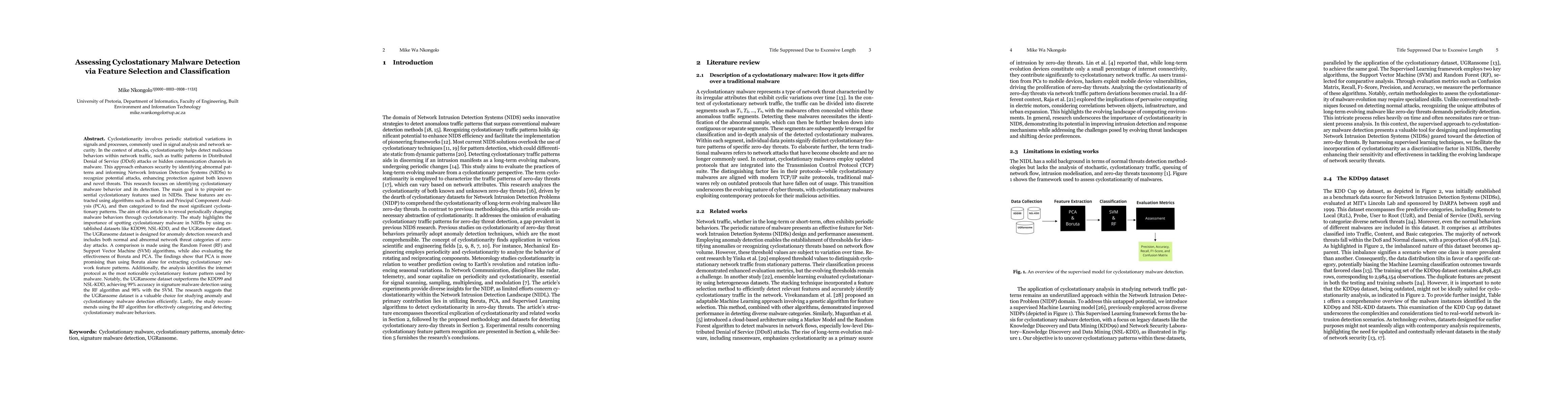 Thumbnail for Assessing Cyclostationary Malware Detection via Feature Selection and
  Classification