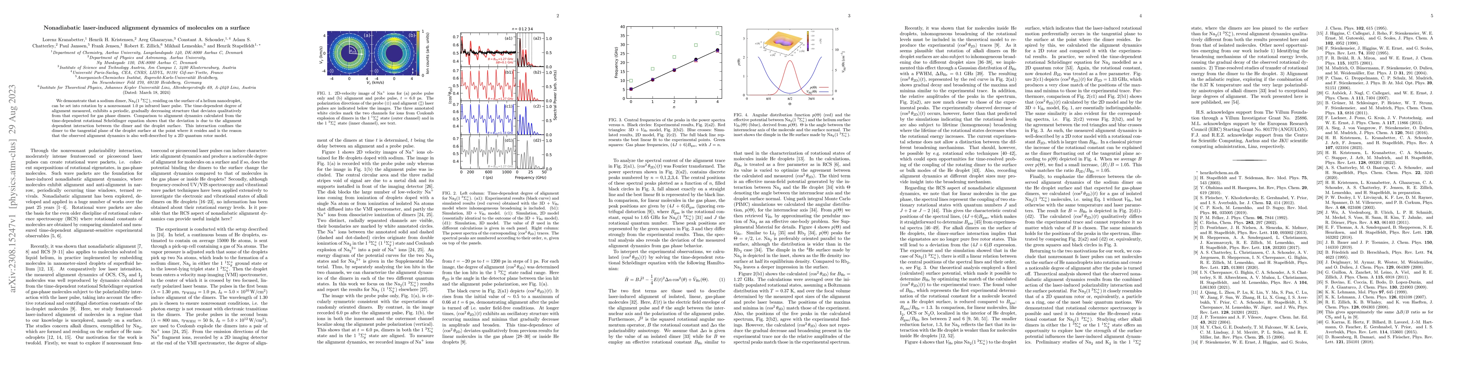 Thumbnail for Nonadiabatic Laser-Induced Alignment Dynamics of Molecules on a Surface