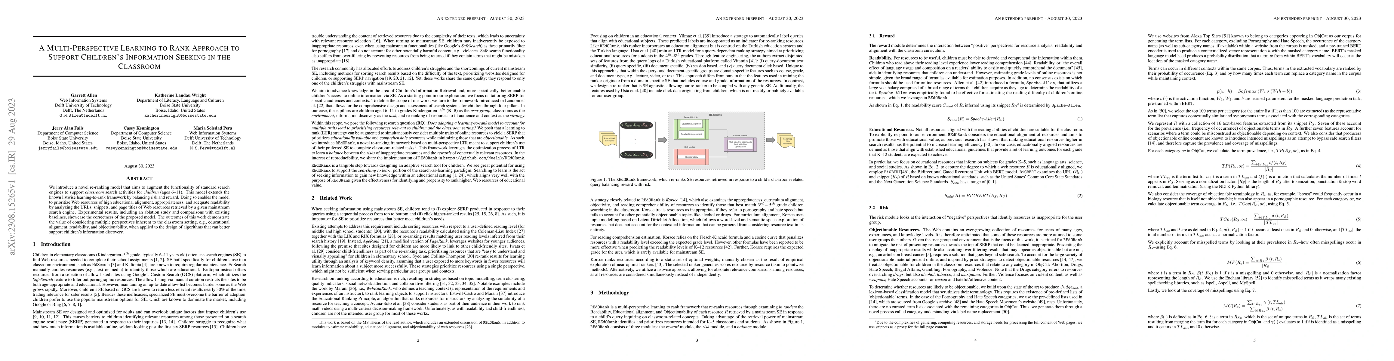 Thumbnail for A Multi-Perspective Learning to Rank Approach to Support Children's
  Information Seeking in the Classroom
