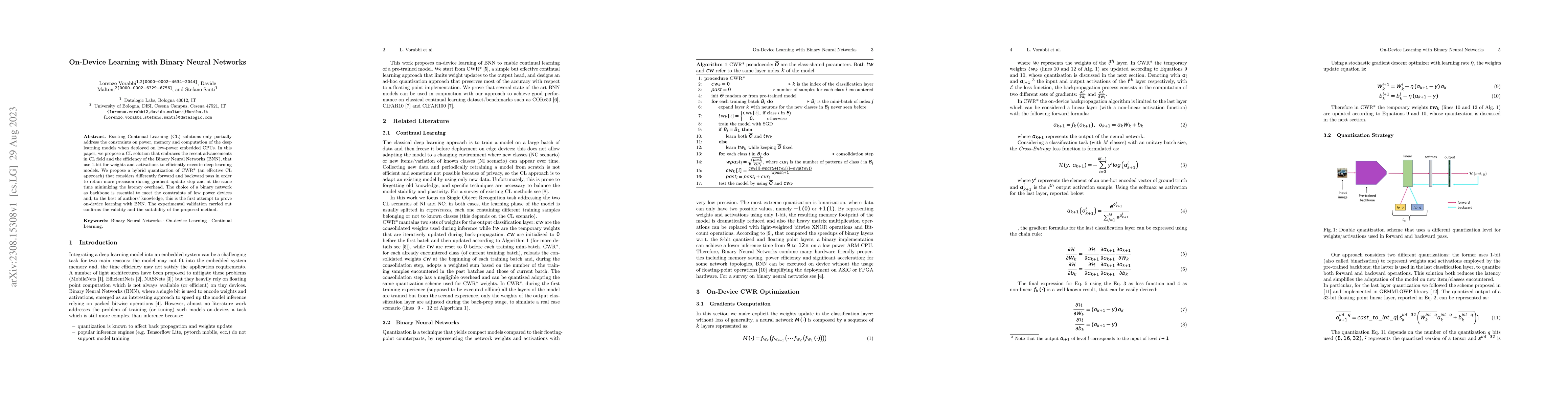Thumbnail for On-Device Learning with Binary Neural Networks
