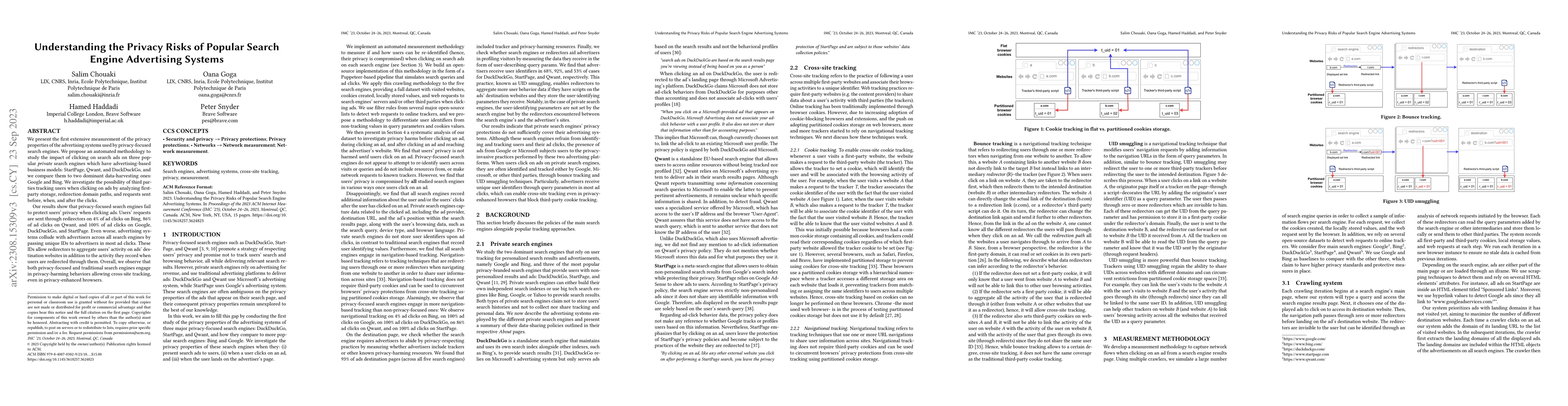 Thumbnail for Understanding the Privacy Risks of Popular Search Engine Advertising
  Systems