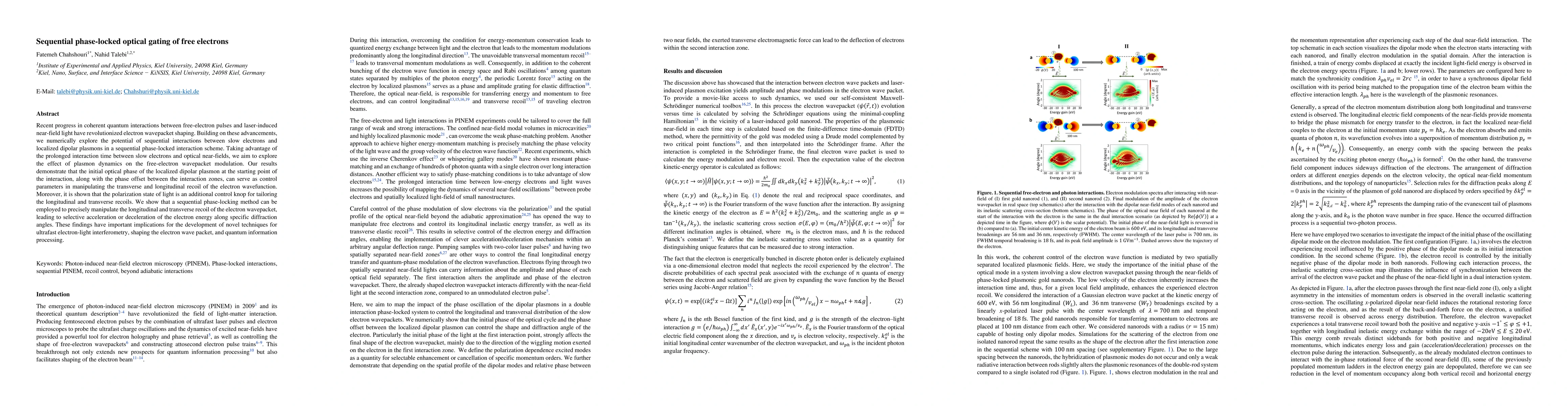 Thumbnail for Sequential phase-locked optical gating of free electrons