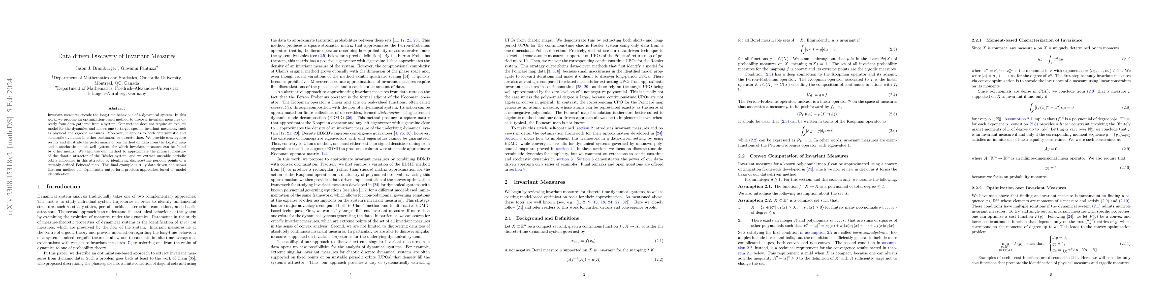 Thumbnail for Data-driven Discovery of Invariant Measures