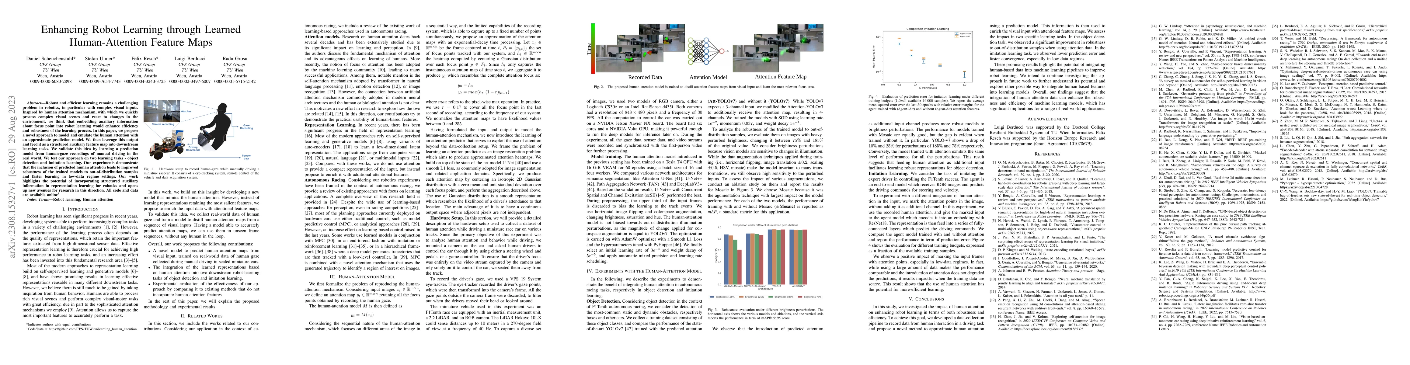 Thumbnail for Enhancing Robot Learning through Learned Human-Attention Feature Maps