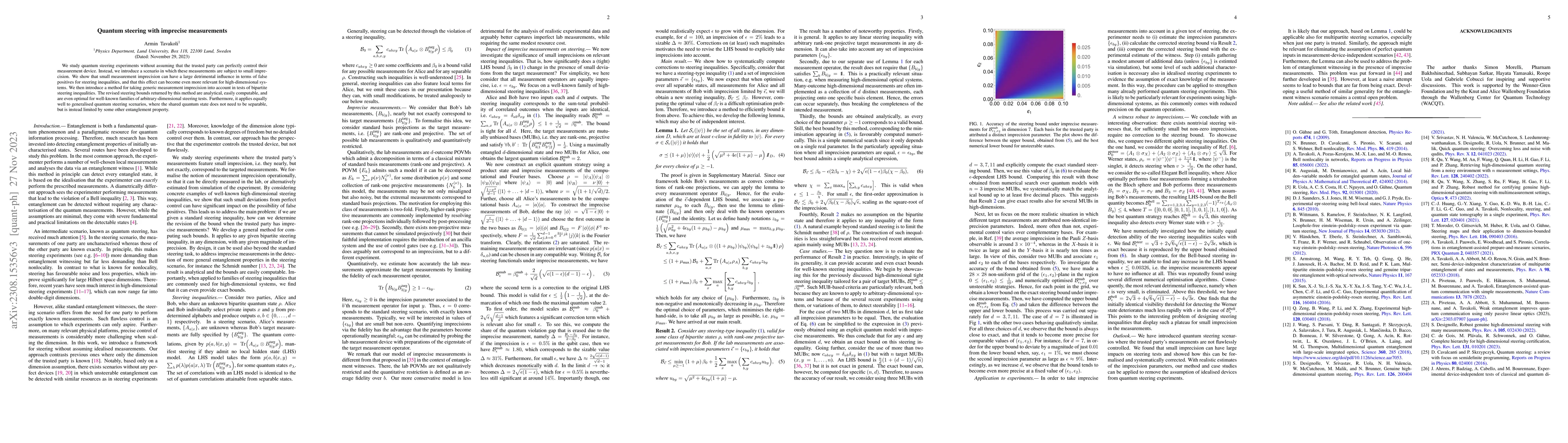 Thumbnail for Quantum steering with imprecise measurements