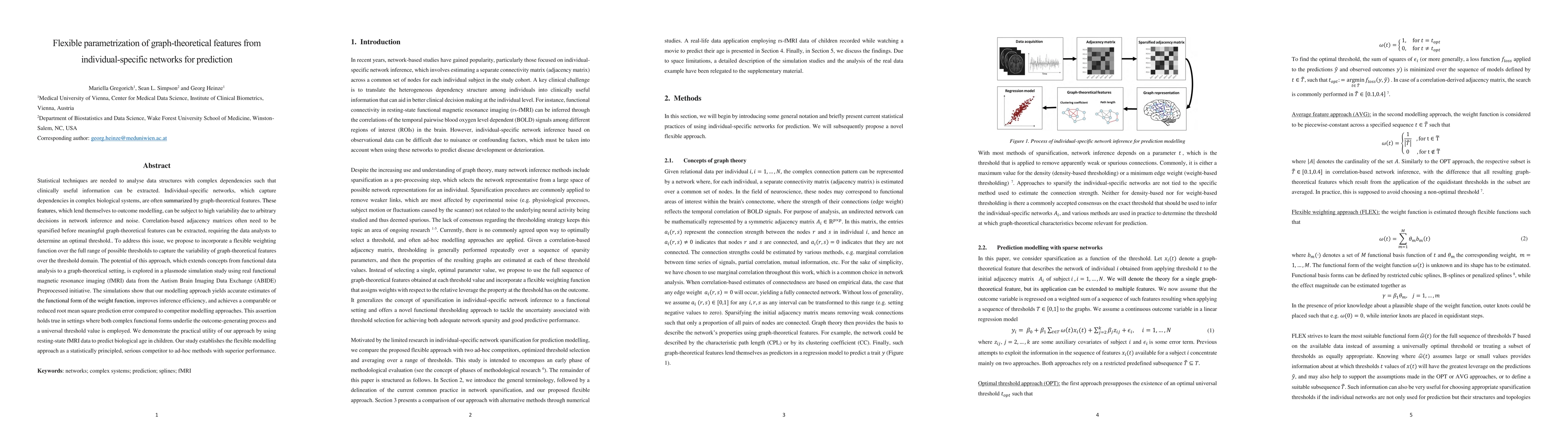 Thumbnail for Flexible parametrization of graph-theoretical features from
  individual-specific networks for prediction