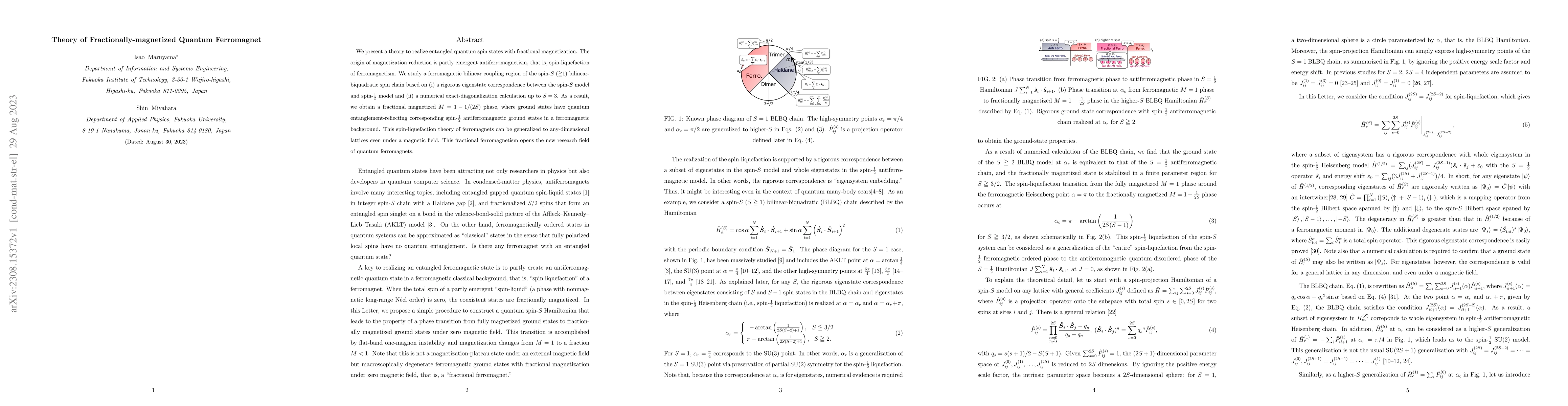 Thumbnail for Theory of Fractionally-magnetized Quantum Ferromagnet