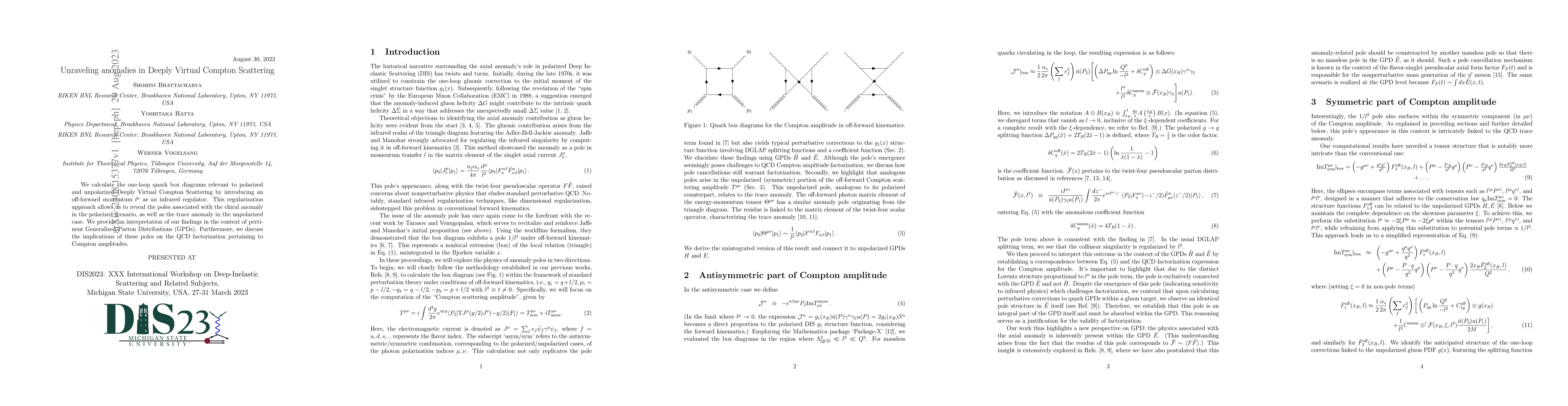 Thumbnail for Unraveling anomalies in Deeply Virtual Compton Scattering