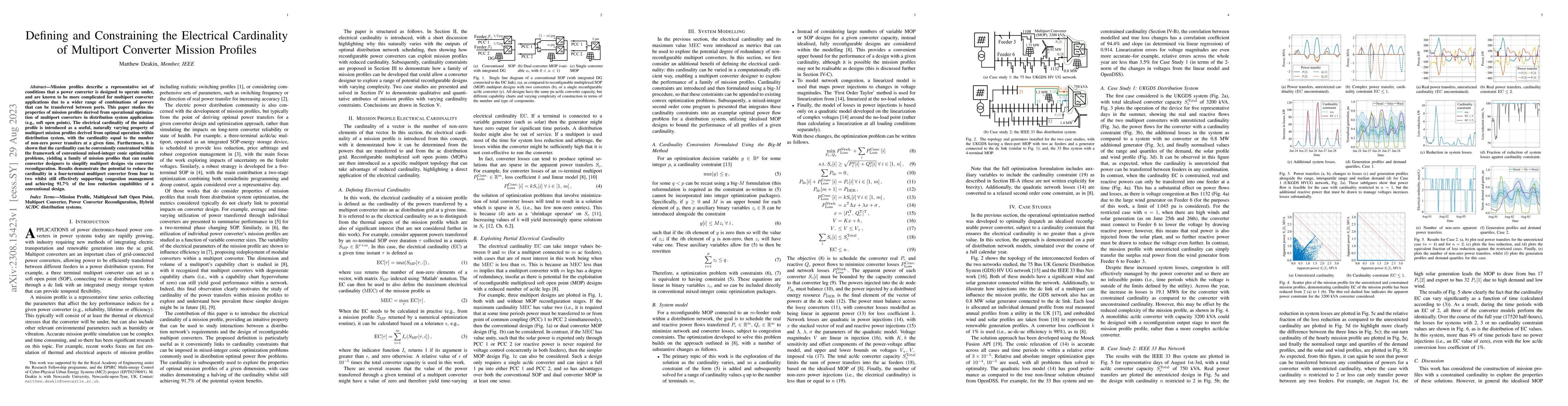 Thumbnail for Defining and Constraining the Electrical Cardinality of Multiport
  Converter Mission Profiles
