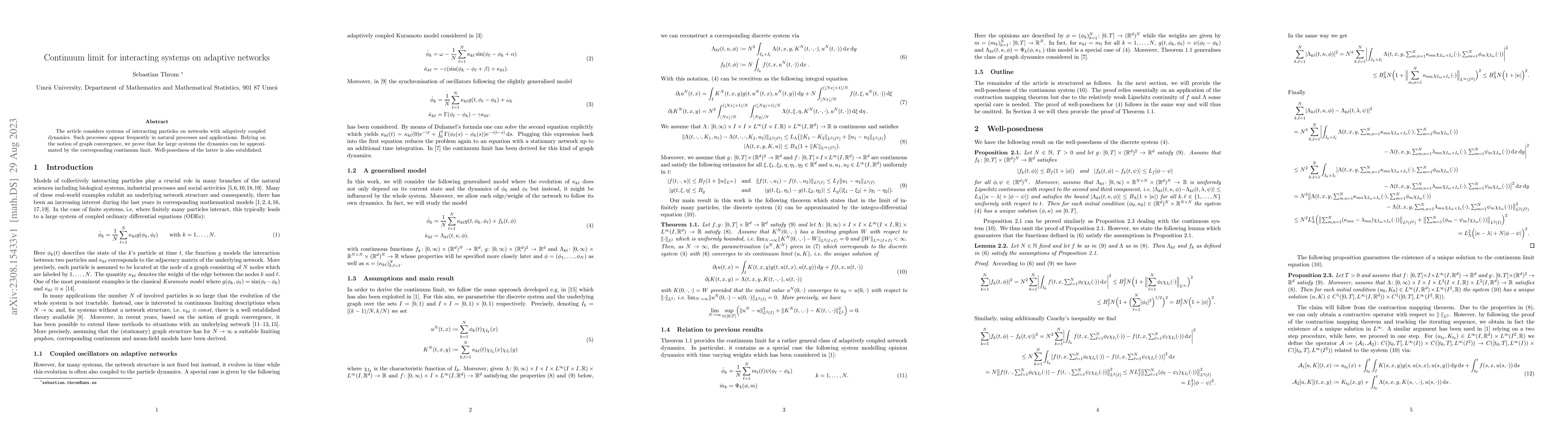 Thumbnail for Continuum limit for interacting systems on adaptive networks
