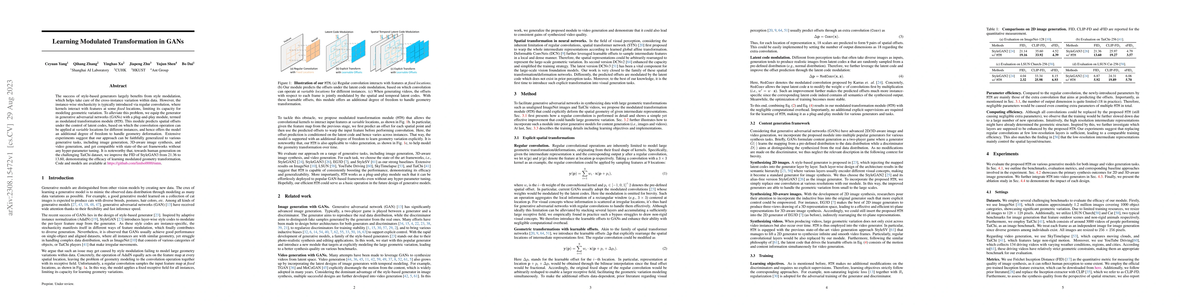 Thumbnail for Learning Modulated Transformation in GANs