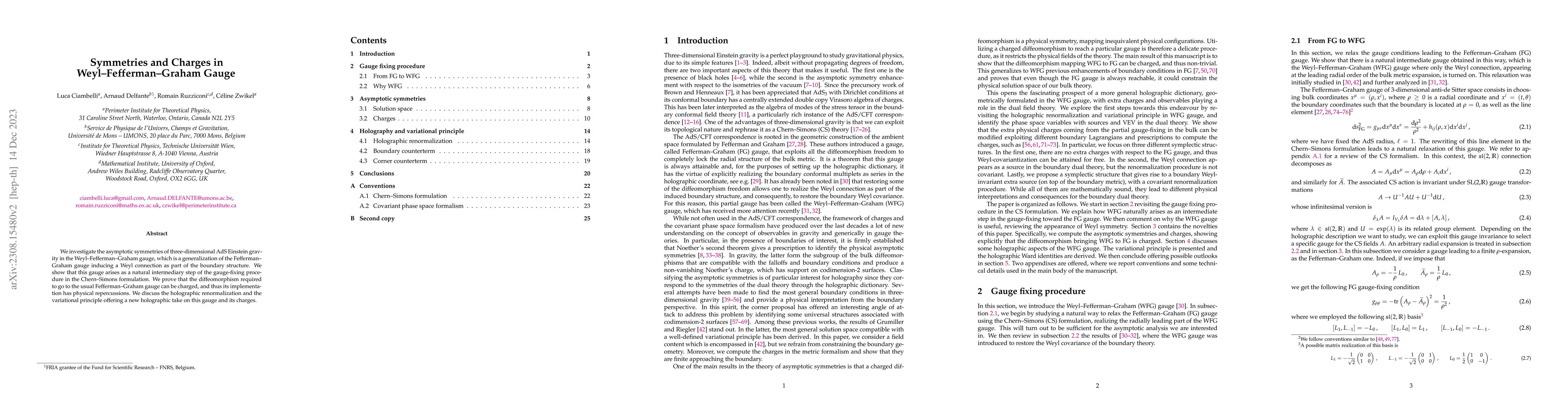 Thumbnail for Symmetries and Charges in Weyl-Fefferman-Graham Gauge