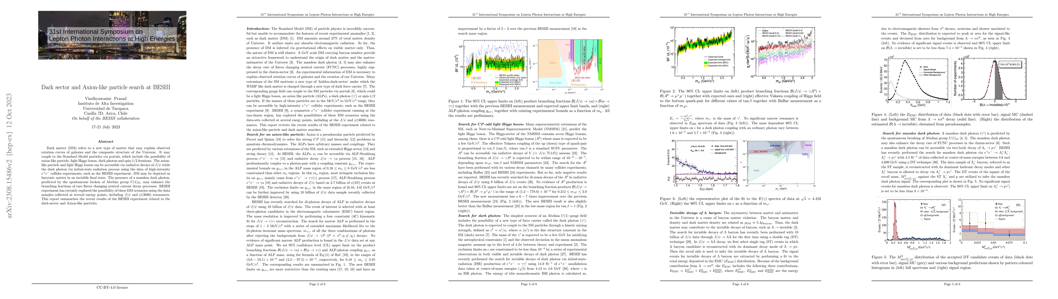 Thumbnail for Dark sector and Axion-like particle search at BESIII