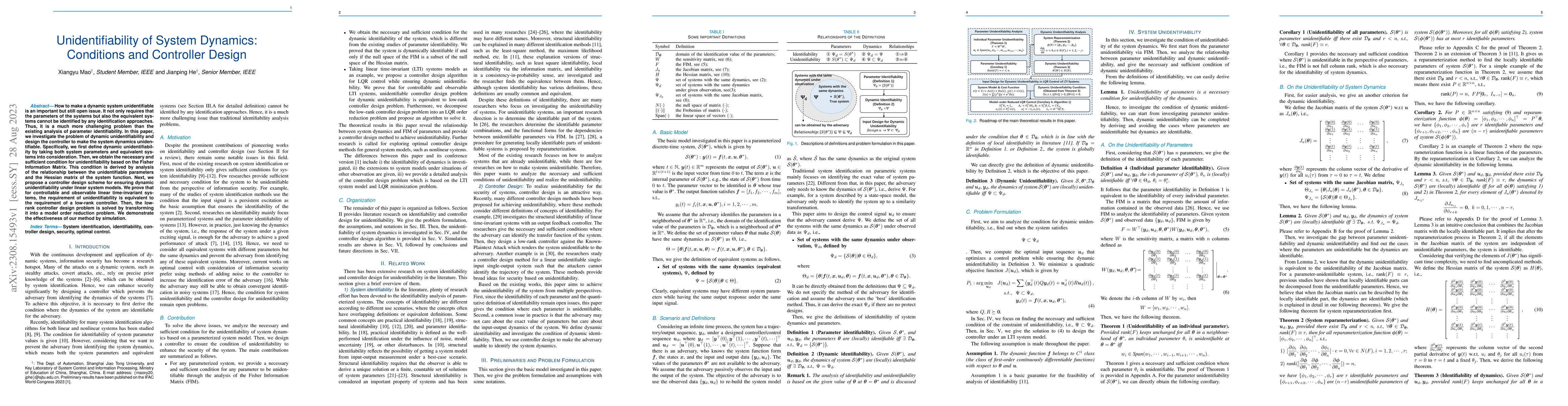 Thumbnail for Unidentifiability of System Dynamics: Conditions and Controller Design