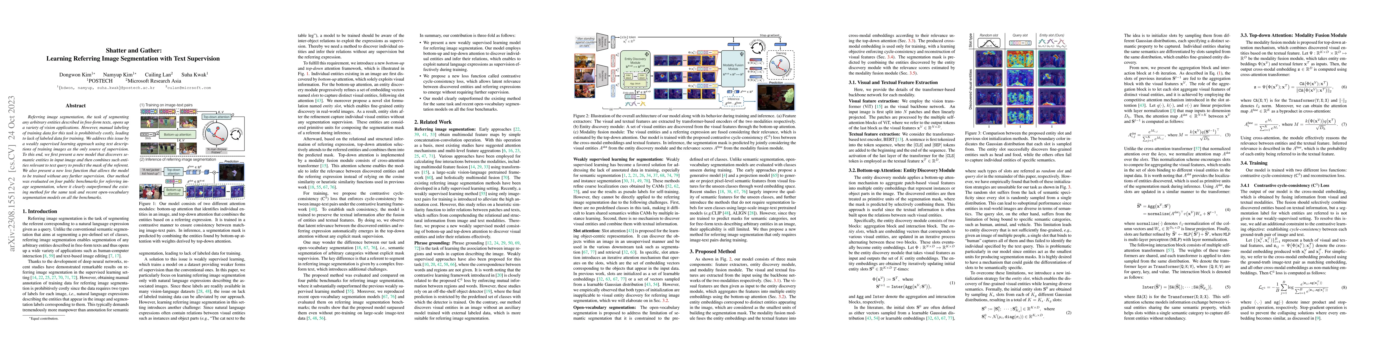 Thumbnail for Shatter and Gather: Learning Referring Image Segmentation with Text
  Supervision