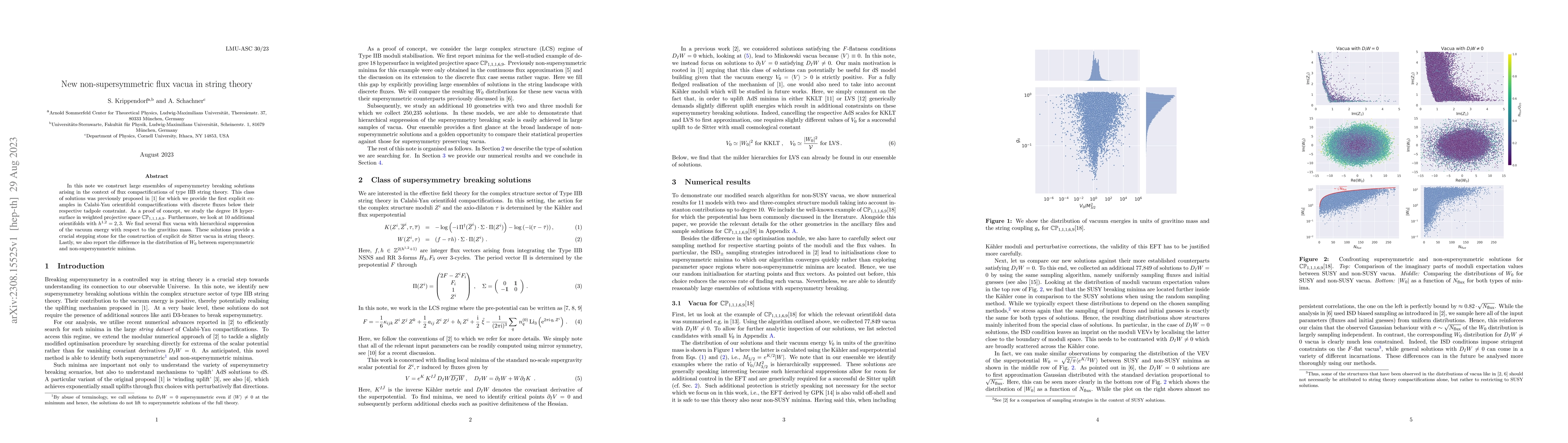 Thumbnail for New non-supersymmetric flux vacua in string theory
