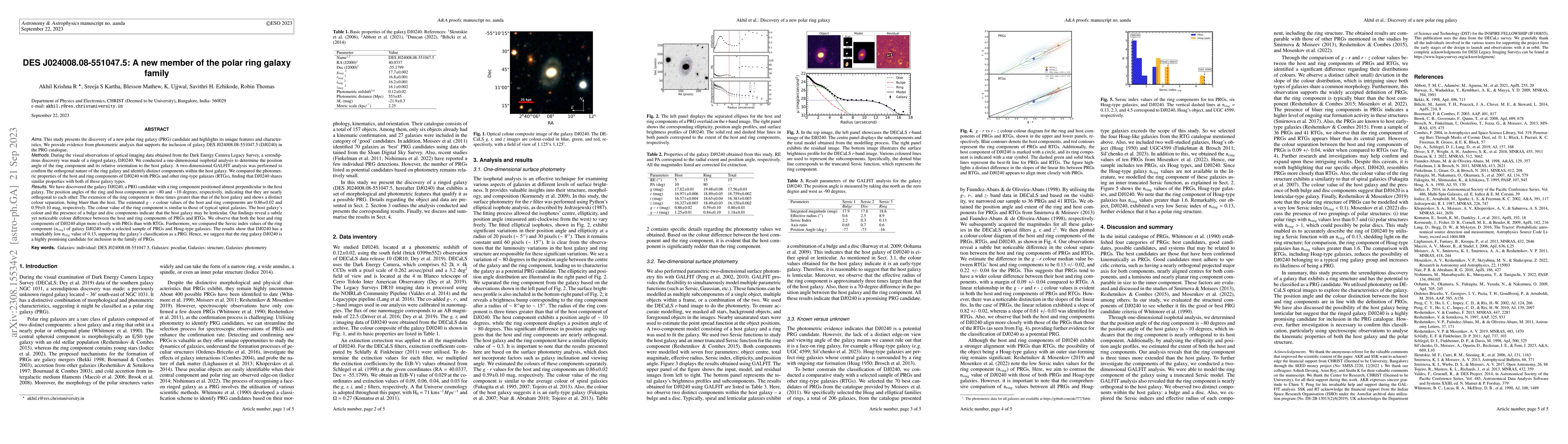 Thumbnail for DES J024008.08-551047.5:A new member of the polar ring galaxy family