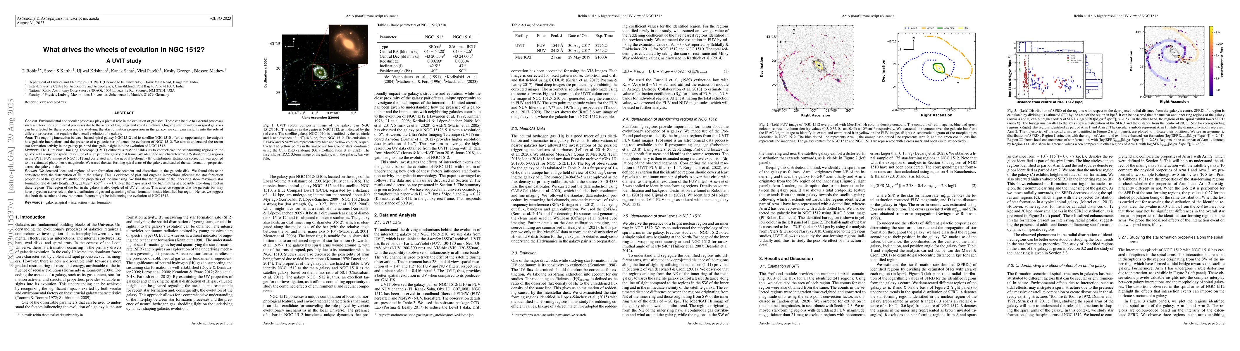 Thumbnail for What drives the wheels of evolution in NGC 1512? A UVIT study