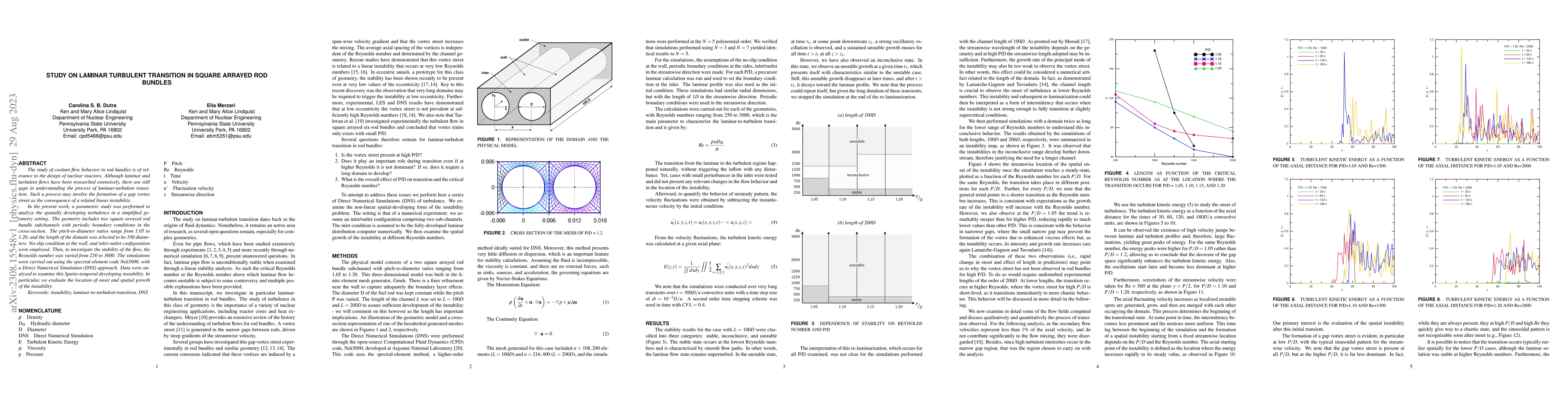 Thumbnail for Study on Laminar-Turbulent Transition in Square Arrayed Rod Bundles