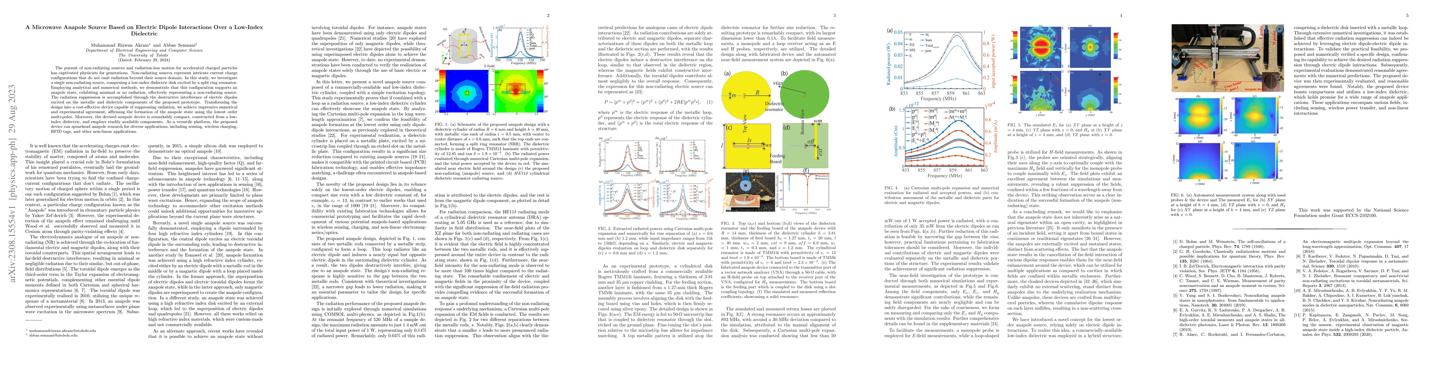 Thumbnail for A Microwave Anapole Source Based on Electric Dipole Interactions Over a
  Low-Index Dielectric