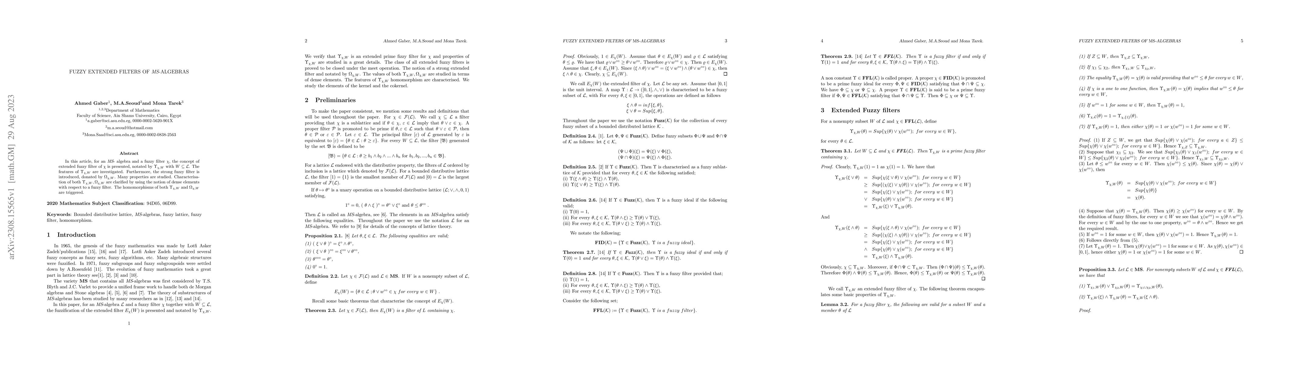 Thumbnail for Fuzzy Extended Filters oF MS-Algebras