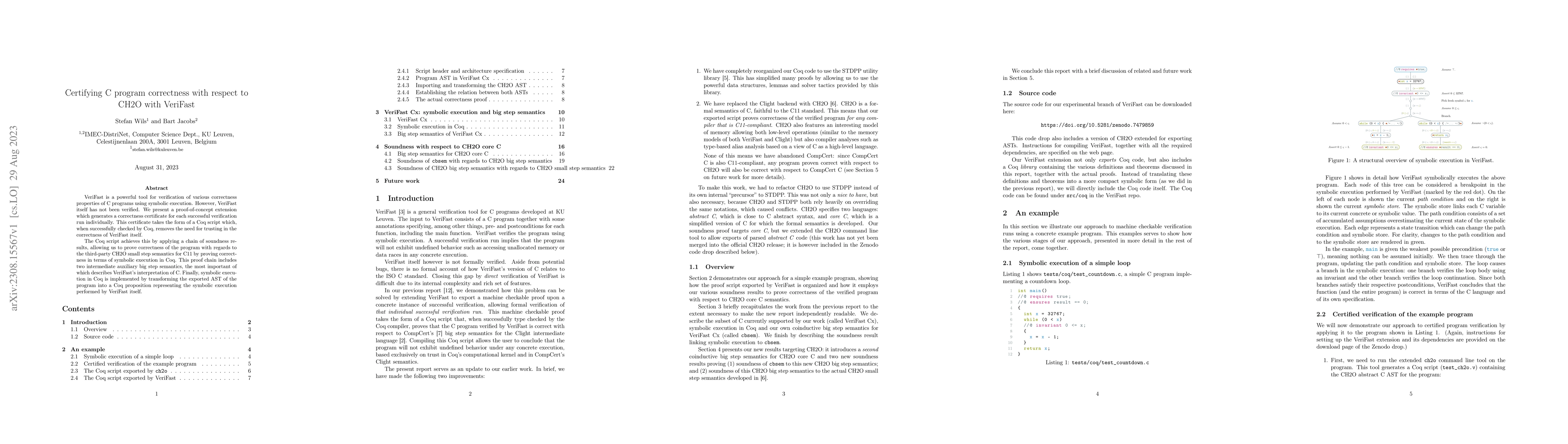 Thumbnail for Certifying C program correctness with respect to CH2O with VeriFast