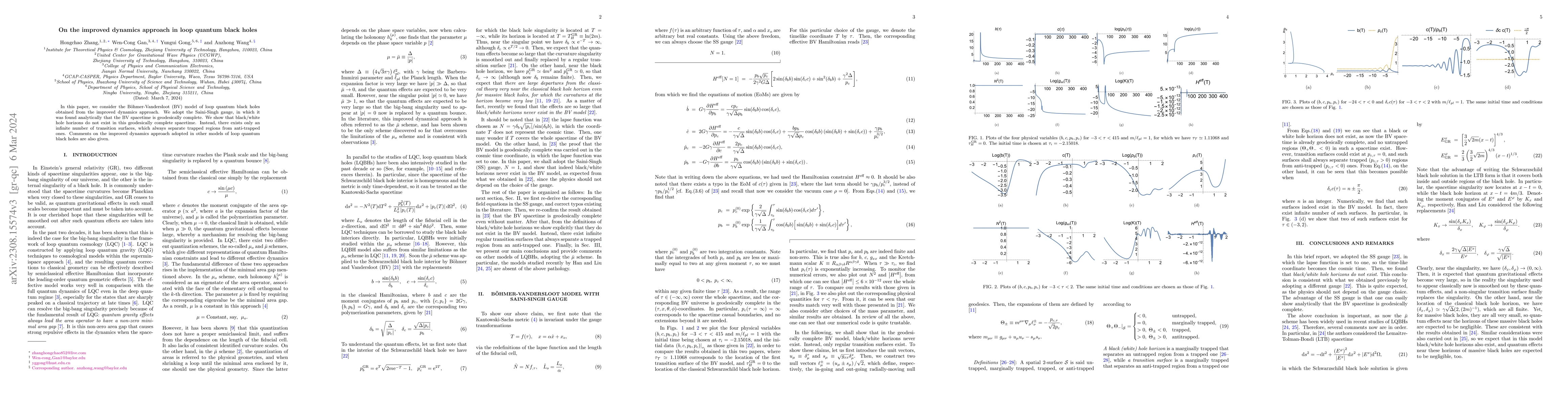 Thumbnail for On the improved dynamics approach in loop quantum black holes