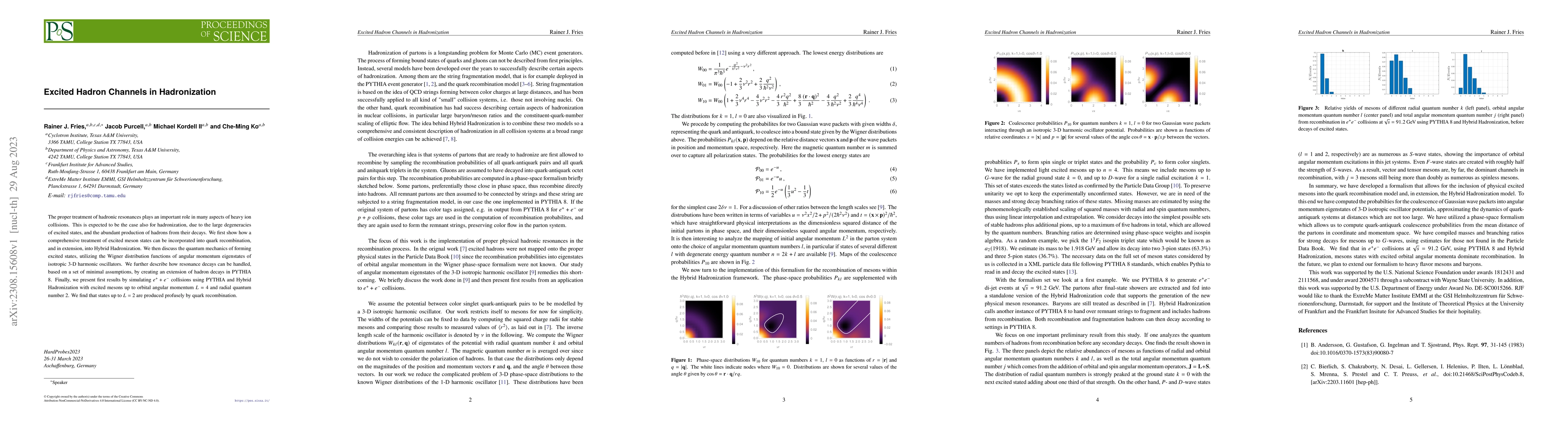 Thumbnail for Excited Hadron Channels in Hadronization