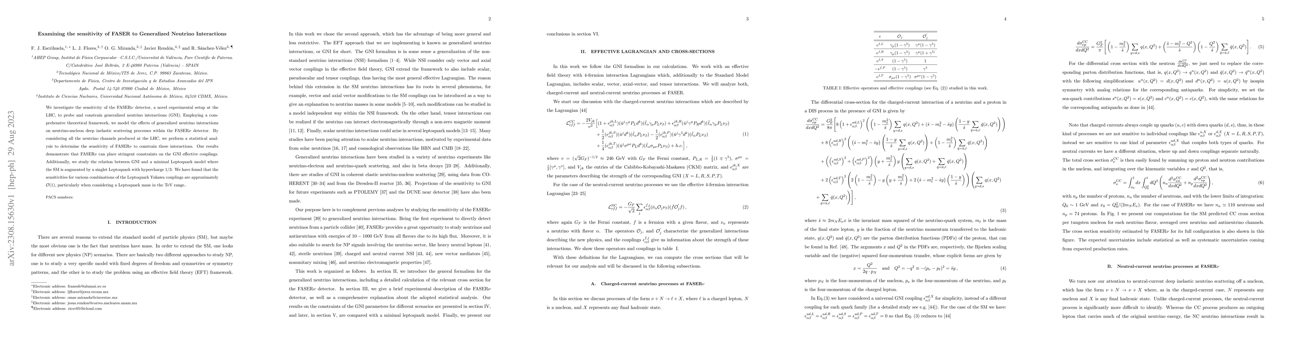 Thumbnail for Examining the sensitivity of FASER to Generalized Neutrino Interactions