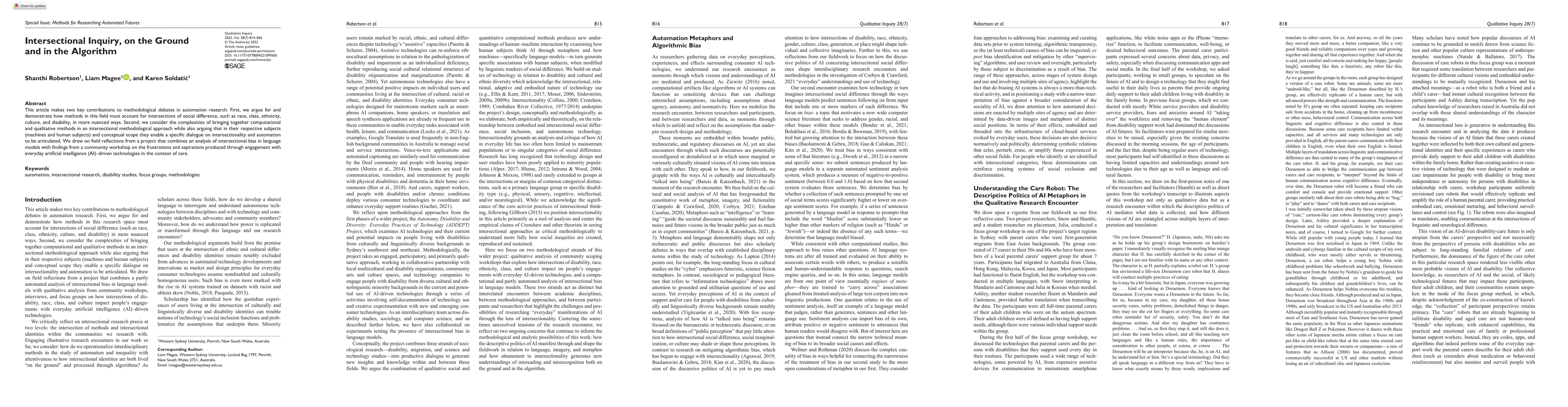 Thumbnail for Intersectional Inquiry, on the Ground and in the Algorithm