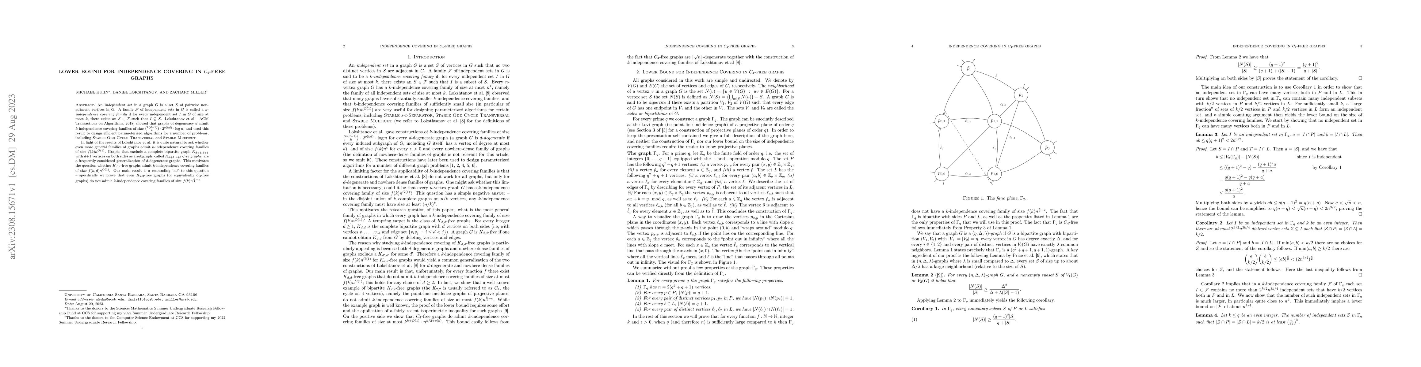 Thumbnail for Lower Bound for Independence Covering in $C_4$-Free Graphs
