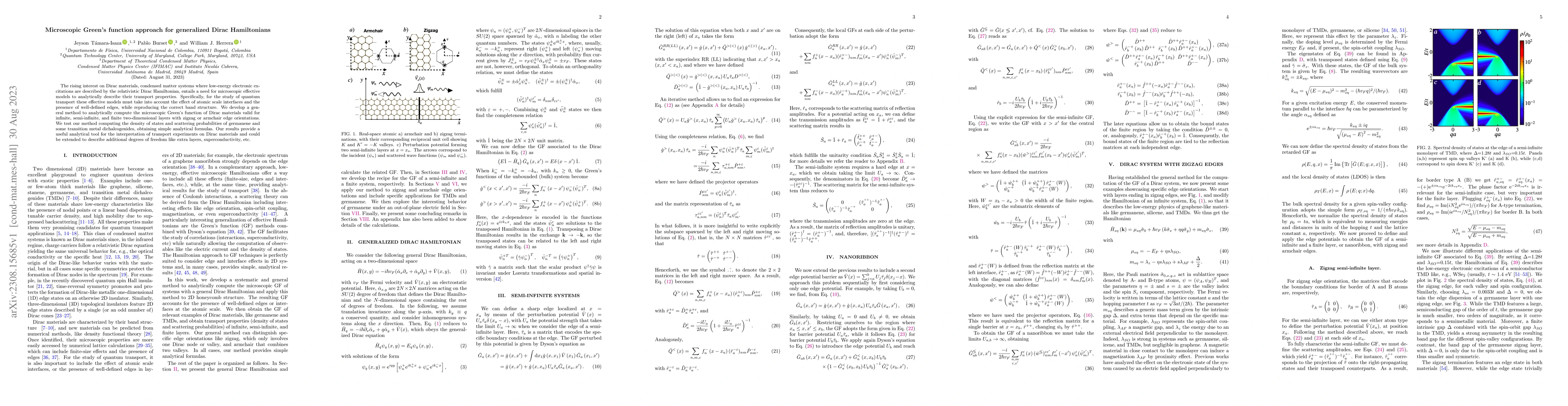 Thumbnail for Microscopic Green's function approach for generalized Dirac Hamiltonians