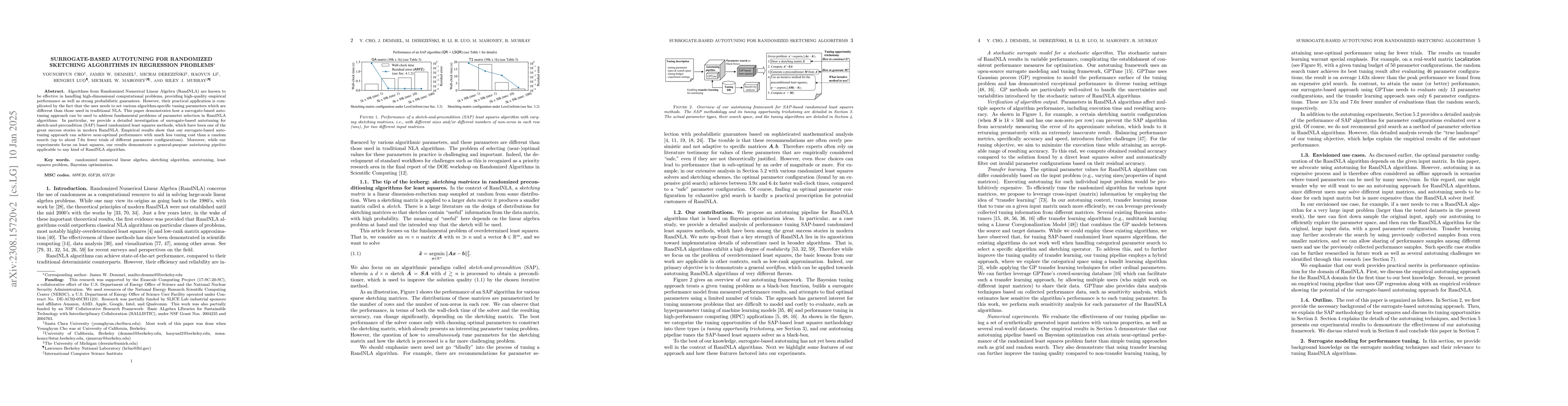 Thumbnail for Surrogate-based Autotuning for Randomized Sketching Algorithms in
  Regression Problems