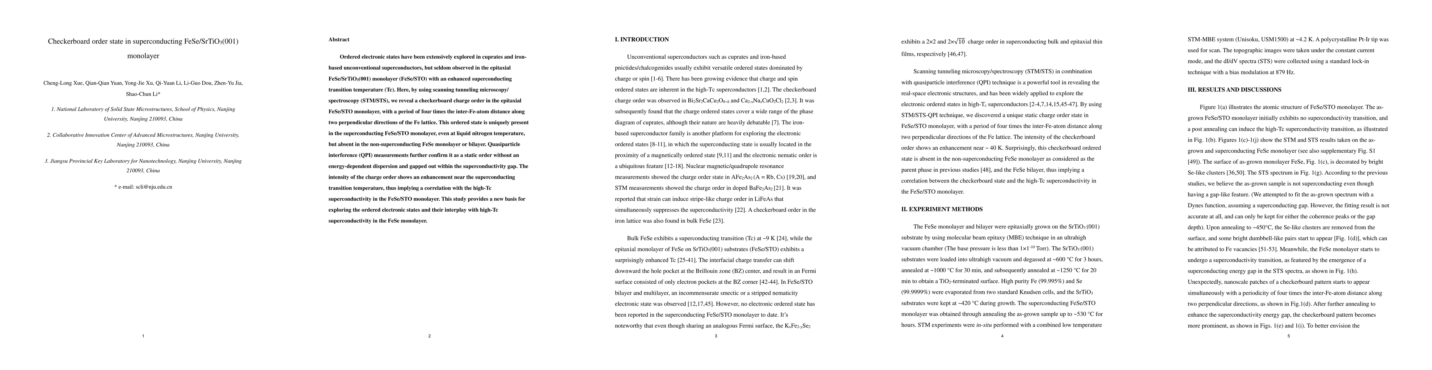 Thumbnail for Checkerboard order state in superconducting FeSe/SrTiO3(001) monolayer
