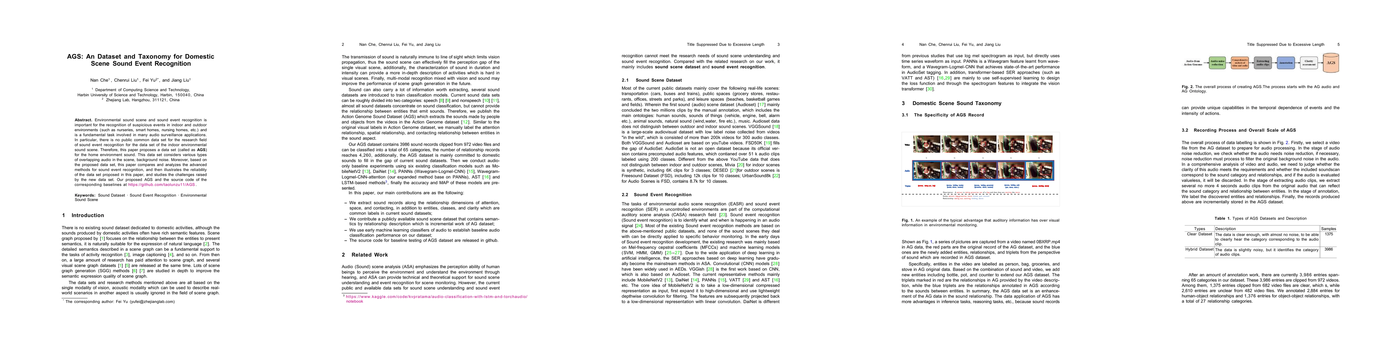 Thumbnail for AGS: An Dataset and Taxonomy for Domestic Scene Sound Event Recognition