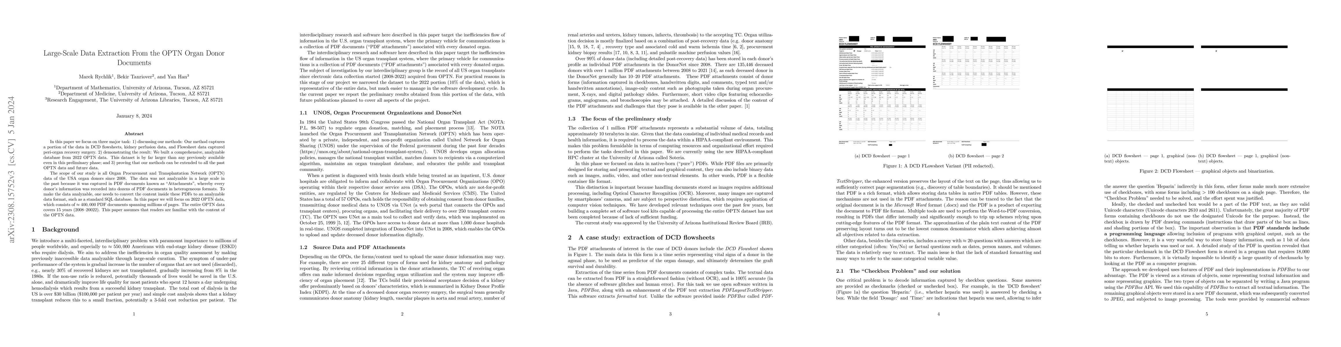 Thumbnail for Large-scale data extraction from the UNOS organ donor documents