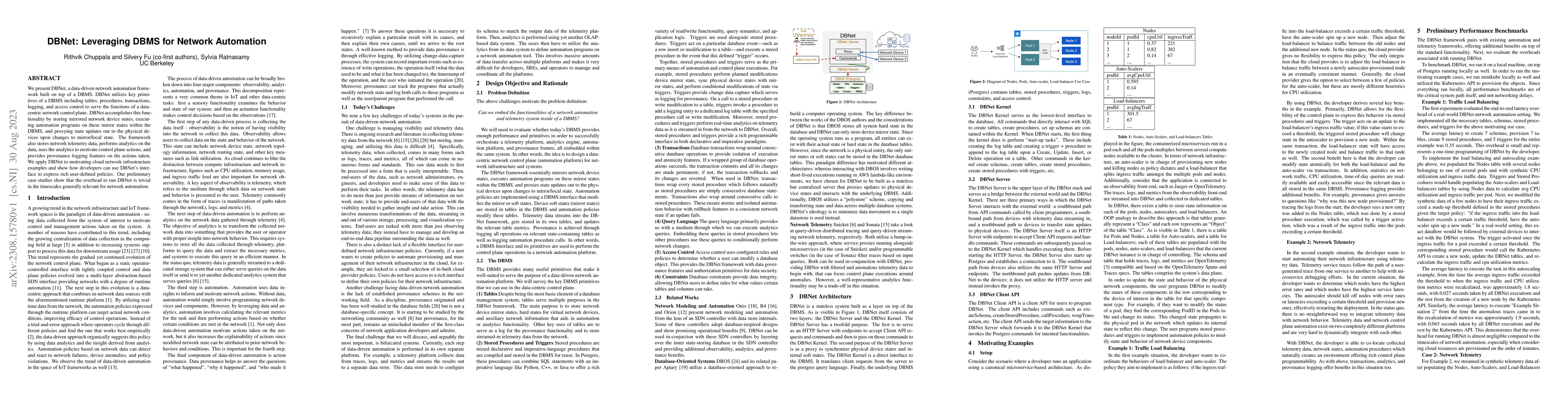 Thumbnail for DBNet: Leveraging DBMS for Network Automation