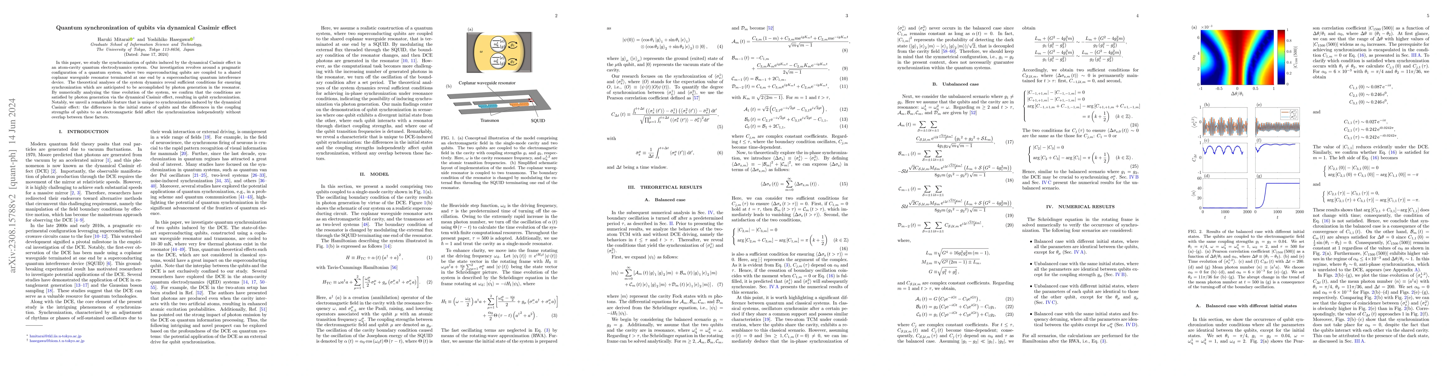 Thumbnail for Quantum synchronization of qubits via dynamical Casimir effect
