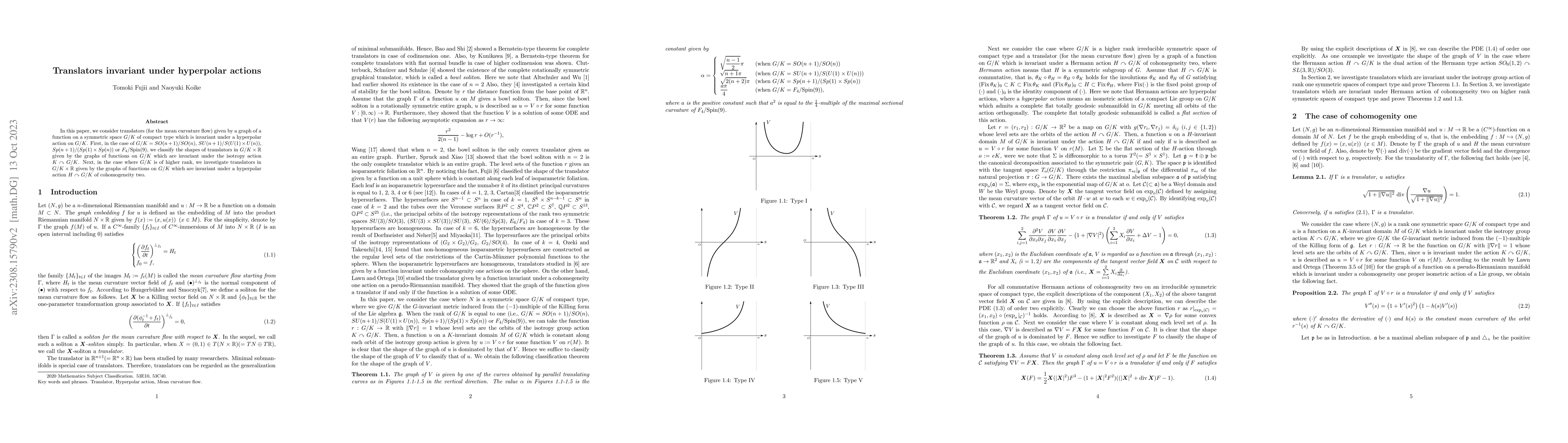 Thumbnail for Translators invariant under hyperpolar actions